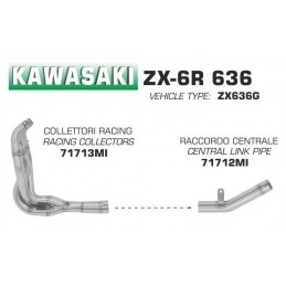 COLLECTEUR ARROW RACING + DECATA KAWASAKI ZX-6R 636 2019/2020 - 71713MI+71712MI